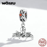925 Silver Spider Web Heart Charm Beads for Bracelet DIY