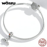 925 Silver Spider Web Heart Charm Beads for Bracelet DIY