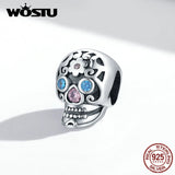 925 Sterling Silver Dark Style Skull Bones Grim Reaper Charm Beads