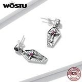 925 Sterling Silver Mysterious Cross Stud Earrings