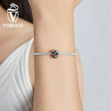 925 Sterling Silver Rose Skull Bones Charm Beads for Bracelet DIY Jewelry