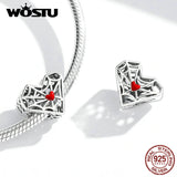 925 Silver Witch Hat Skull Spider Cross Charm Bead