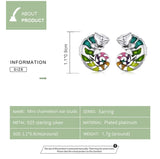 925 Silver Chameleon Stud Earrings for Women CTE587