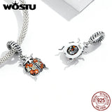 925 Silver Ladybug Charm Bead Pendant for Women Jewelry