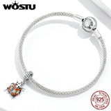 925 Silver Ladybug Charm Bead Pendant for Women Jewelry