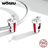 925 Silver Fast Food Charm Beads for DIY Bracelets FIC2016