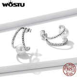 925 Silver Devil Eye Shell Pearl Stud Earrings Women Party Jewelry