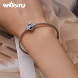925 Silver Dragonfly Bead With Zircon & Glass Charm