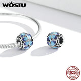 925 Silver Dragonfly Flower & bird Beads Charms for Bracelet Necklace
