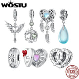 925 Silver Dream Catcher Tree of Life Charm Heart Pendant for Bracelet Necklace
