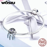 925 Sterling Silver Dream Catcher Charms CZ Bead for Bracelet Bangle Pendant