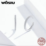925 Sterling Silver Ear Cuff Clip Earrings Round Zircon Without Piercing