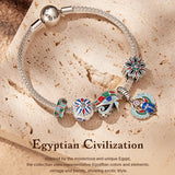 925 Silver Egypt Flower Charms Eye of Horus Pendants DIY Bracelet Jewelry