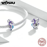 925 Sterling Silver Enamel Marine Charm for Bracelets Jewelry