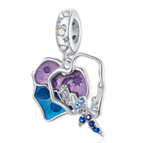 925 Sterling Silver Enamel Marine Charm for Bracelets Jewelry