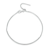 925 Silver European Bangle Bracelet with Rainbow Heart Charms for Women