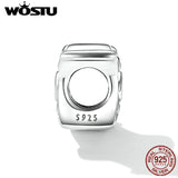 925 Silver Purple Zircon Evil Eye Charm Bead Spacer Women Bracelet DIY Jewelry