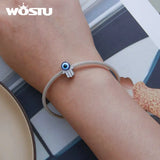 925 Silver Fatima's Hand Zircon Charm Women