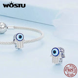 925 Silver Fatima's Hand Zircon Charm Women