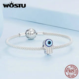 925 Silver Fatima's Hand Zircon Charm Women