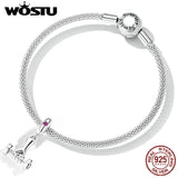 925 Silver Fitness Dumbbell Pendant Charms Sporty Women Fit DIY Jewelry