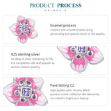 925 Silver Rose Flower Charm for Bracelet & Necklace