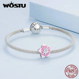 925 Silver Rose Flower Charm for Bracelet & Necklace