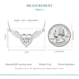 925 Silver Fly Wing Necklace with Zircon for Women
