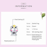 925 Silver Frog Pendant Animal Charm for DIY Bracelet