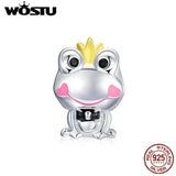 925 Silver Frog Pendant Animal Charm for DIY Bracelet
