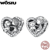 925 Silver Girl Boy Pet Bead Zircon Charms for Bracelet Necklace