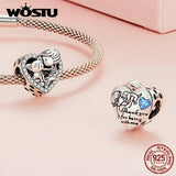 925 Silver Girl Boy Pet Bead Zircon Charms for Bracelet Necklace