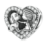 925 Silver Girl Boy Pet Bead Zircon Charms for Bracelet Necklace