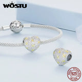 925 Silver Golden Four-leaf Grass Bead Zircon Bracelet Necklace