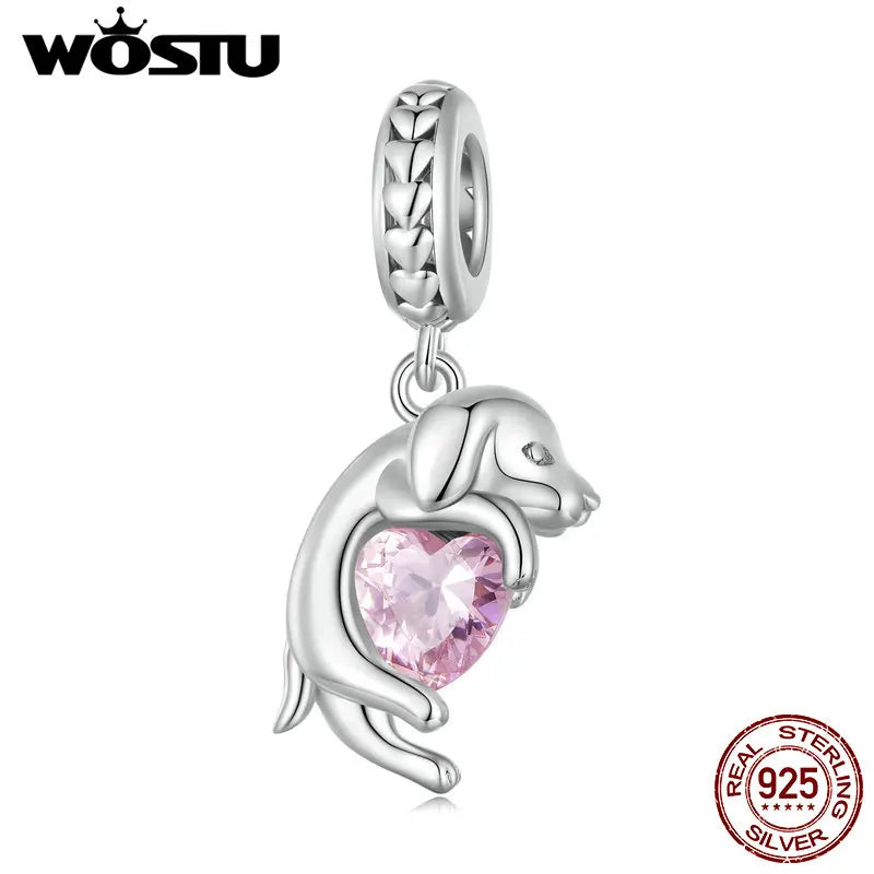 925 Silver Golden Retriever Dog Charm for Bracelet & Necklace