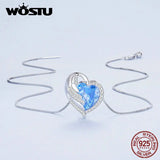 925 Silver Guard Heart Necklace With Big Zircon Chain