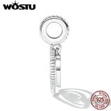 925 Sterling Silver Hand in Hand Double Heart Charms Pendants