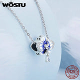 925 Silver Harebells Butterfly Orchid Charms for Bracelet Pendant