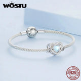 925 Silver Heart&Infinite Symbol Bead with Moonstone Charms Bracelet&Necklace