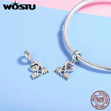 925 Sterling Silver Heart Pendant Charm Bead for Bracelet Necklace DIY Jewelry