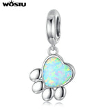 925 Sterling Silver Heart Wings Bead Charm Pendant