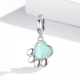 925 Sterling Silver Heart Wings Bead Charm Pendant