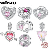 925 Silver Eternity Heart Bead & Mocha Butterfly Pendant