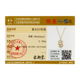 925 Silver Heart to Heart Necklace CZ Long Chain For Women Jewelry