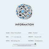 925 Silver Flower Bead & Zircon for Women