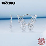 925 Sterling Silver Huge Butterfly Dangle Drop Earrings Women Statement Gift