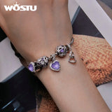 925 Silver Heart-shaped Pendant with Zircon for Women
