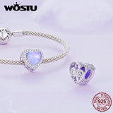 925 Silver Heart-shaped Pendant with Zircon for Women