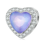 925 Silver Heart-shaped Pendant with Zircon for Women