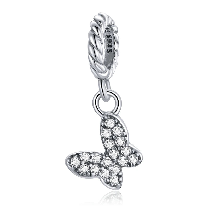 925 Silver Insects Bee Butterfly Charms Pendant For Bracelets DIY